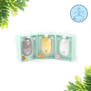 Chuột Không Dây Kết Nối Bluetooth 💕Line Friends💕 3 Nhân Vật Gấu Brownie, Thỏ Cony & Vịt Sally