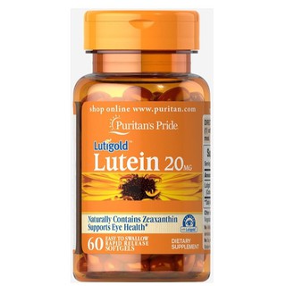 Viên uống bổ sung lutein giúp sáng mắt, cải thiện thị lực Puritan's Pride Lutigold Lutein 20mg 60 viên