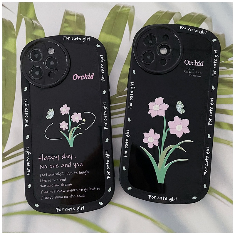 FOR OPPO A17K A57 A77S A39 A37 RENO 7 8 REALME C55 6 PRO 7i 9i C35 C31 C25 C21Y C20 C17 C15 C12 C11   orchid oval soft case