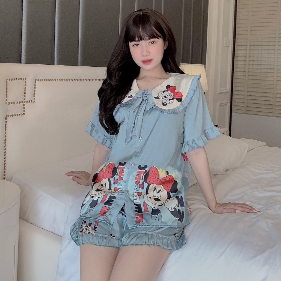 Đồ bộ nữ Vic's lụa Latin kiểu pijama cao cấp - Đồ ngủ hoạ tiết mặc nhà sang trọng L118 | BigBuy360 - bigbuy360.vn