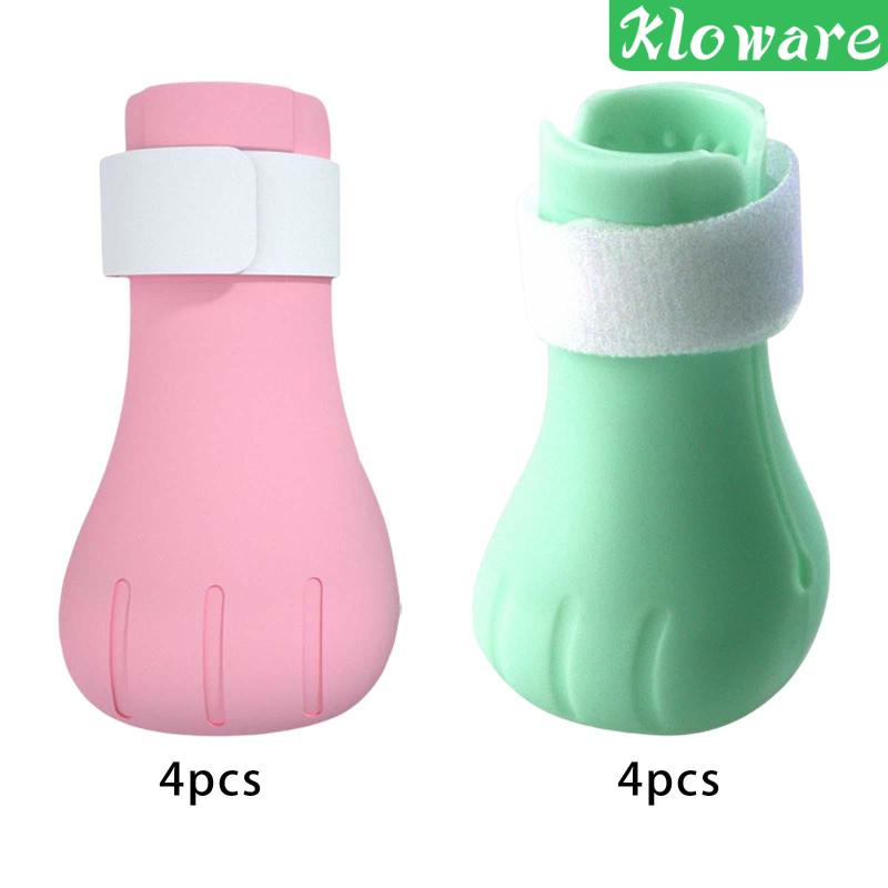 Bộ 4 Vỏ Bọc Silicone Hình Bàn Chân Mèo Có Thể Điều Chỉnh Cho Thú Cưng