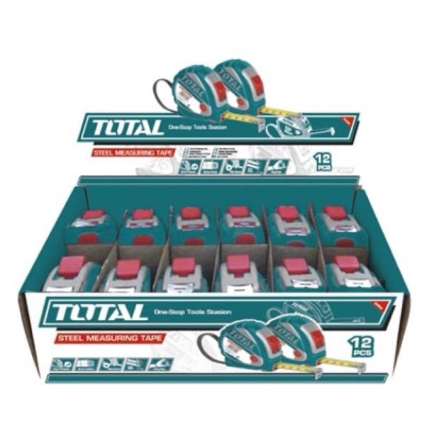 Thước kéo thép nền vàng Total 3m x 16mm TMT126031 - Thước cuộn