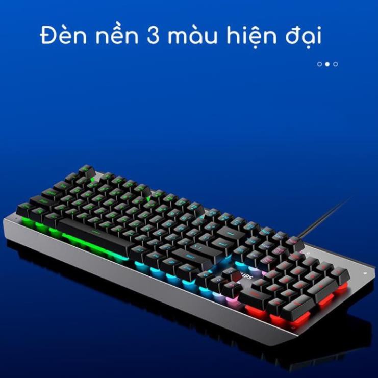 Bàn phím cơ gaming LexTech chơi game máy tính LED 9 chế độ 87 phím cơ chống mỏi tay chuyên cho game thủ