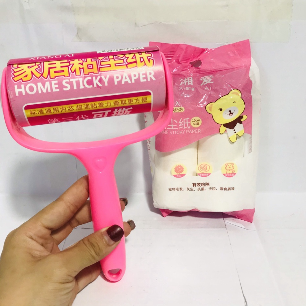 Cây Lăn Bụi Quần Áo Đa Năng Tặng Kèm 2 Cuộn Lau