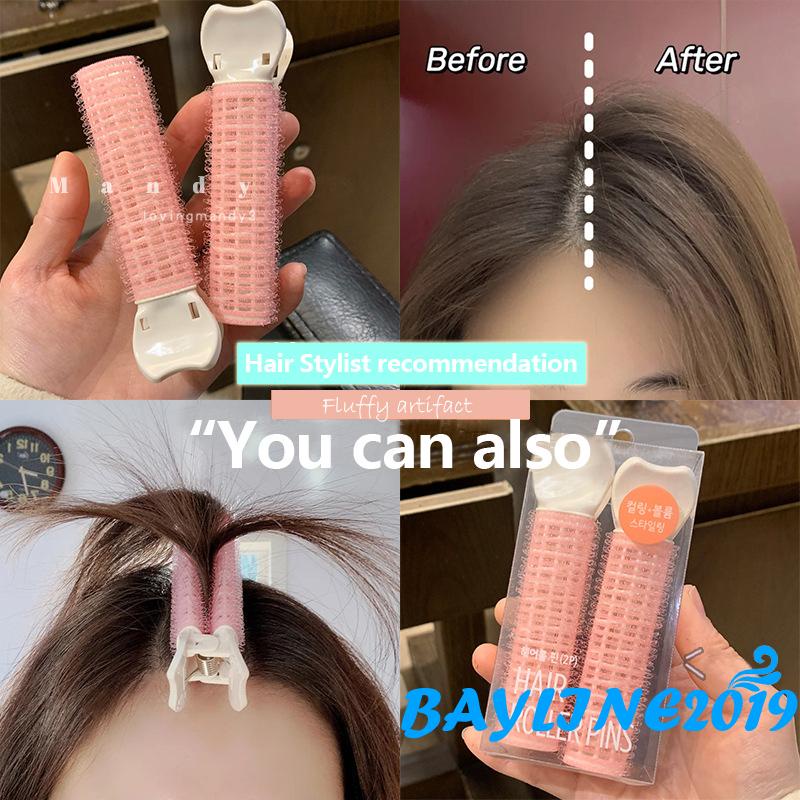 [Hàng mới về] Bộ 2 kẹp tóc uốn tóc mái tự kẹp hai lớp tạo kiểu tóc xoăn bồng bềnh tự nhiên