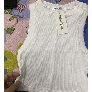 Áo thun tăm 3 lỗ croptop cổ tròn dáng ôm bozip nữ Flashsaleshop 👉 Phông trơn croptop sát nách nữ