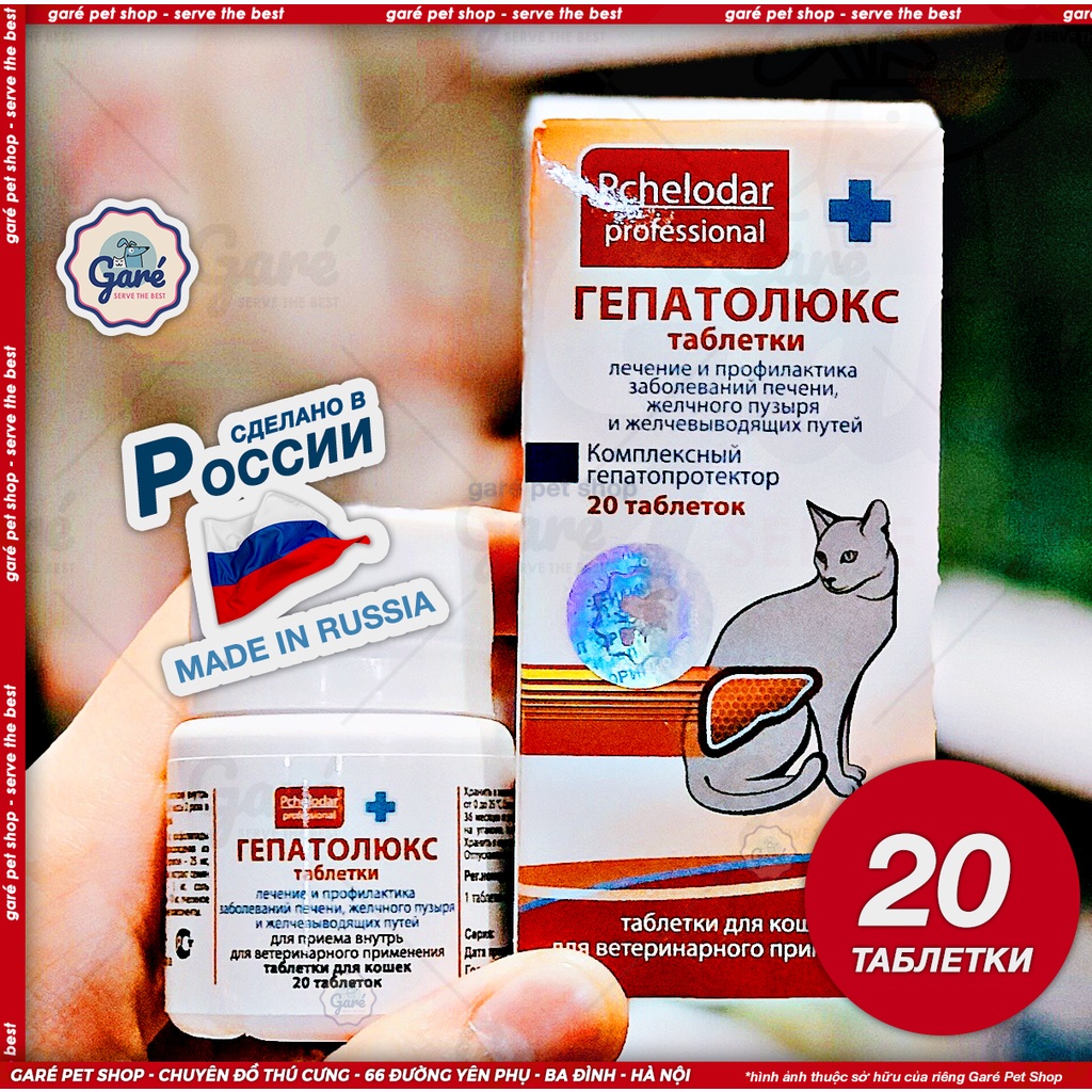 20v - HEPATOLUX bảo vệ gan nhập Nga dành cho Mèo Agro агробіопром