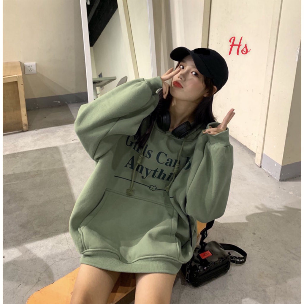 Áo hoodie girls can chất liệu bông nỉ siêu ấm áp 000689