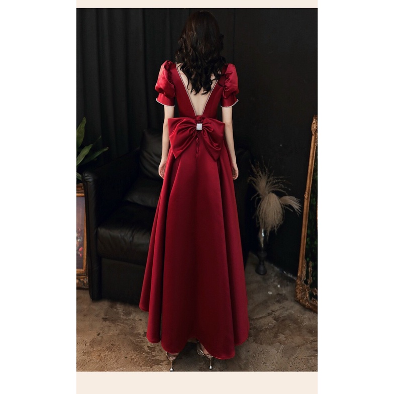 VÁY MAXI TAY NGẮN PHỒNG - 2HN4