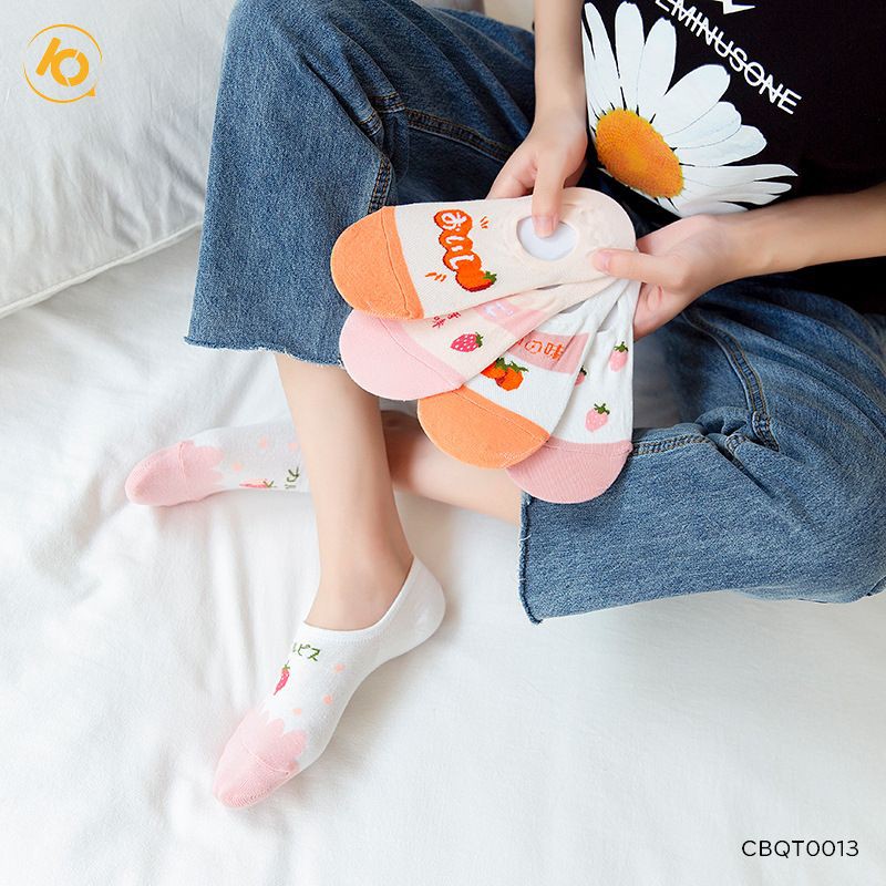 Tất Vớ Nữ Cổ ngắn, vớ Nữ Cổ ngắn Style Hàn Quốc sét 5 đôi