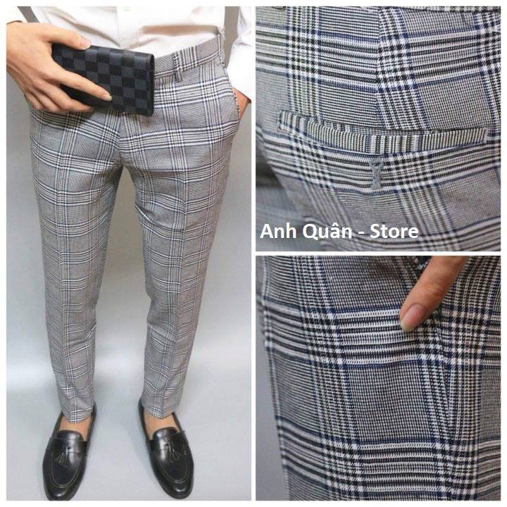 (VẢI XUẤT KHẨU) QUẦN ÂU NAM HÀN QUỐC XÁM CARO 2019 (Được Trợ Giá) | BigBuy360 - bigbuy360.vn