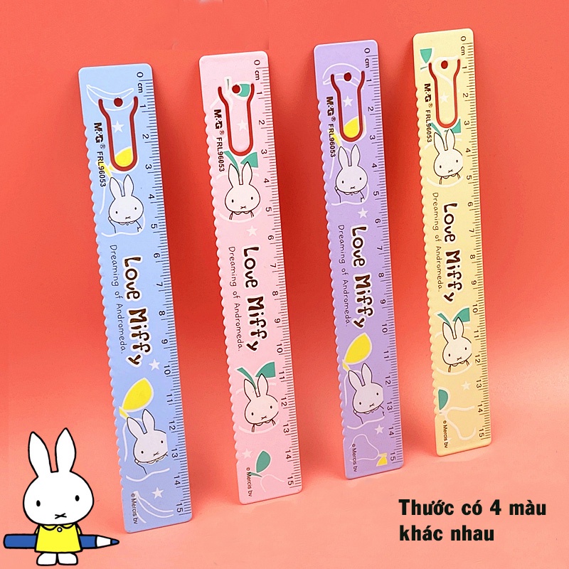 1 cây thước nhôm 15cm học sinh ARL96053 siêu dễ thương, cực kỳ bền và chính xác dễ sử dụng của M&G