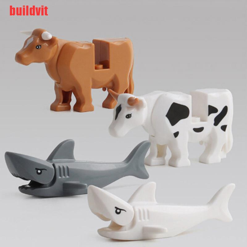 {buildvit}1Set Crocodile Tiger Cow Animal Buildable Model kids Animal Building Block Toys YFV