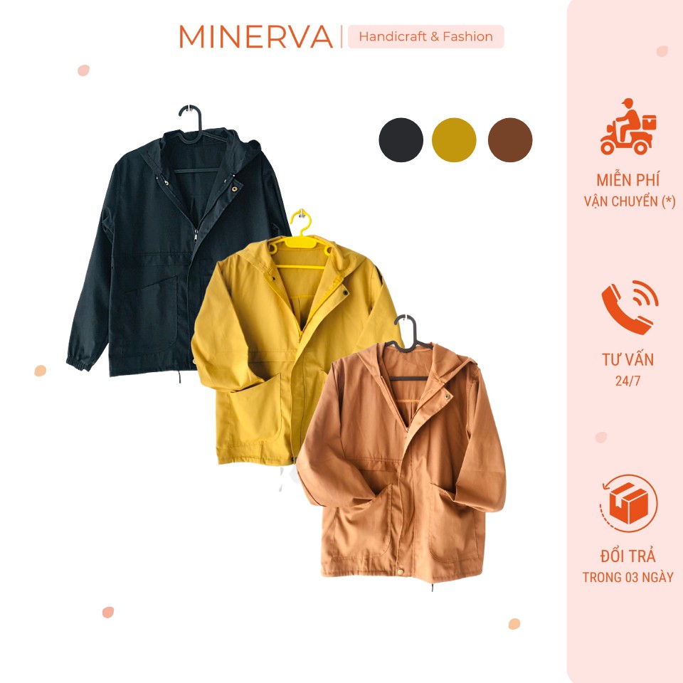 [FS50k] Áo khoác kaki thời trang thu đông (có nón)