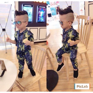 Bộ lanh lụa cho bé trai