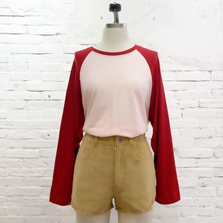 Usthebasic - Áo thun tay dài Raglan Long Sleeves Tee