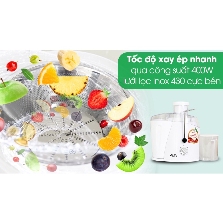 Máy ép trái cây AVA GS-320 400w ép đồ cứng rau củ hoa quả
