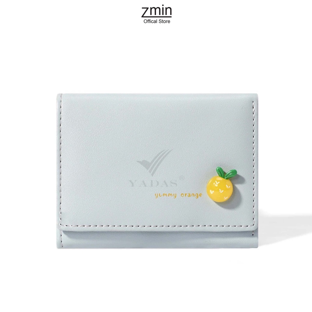 Ví bóp nữ ngắn mini cầm tay Zmin, chất liệu da cao cấp có thể bỏ túi - V044