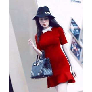 Đầm Suông Đuôi Cá Nơ Ngực