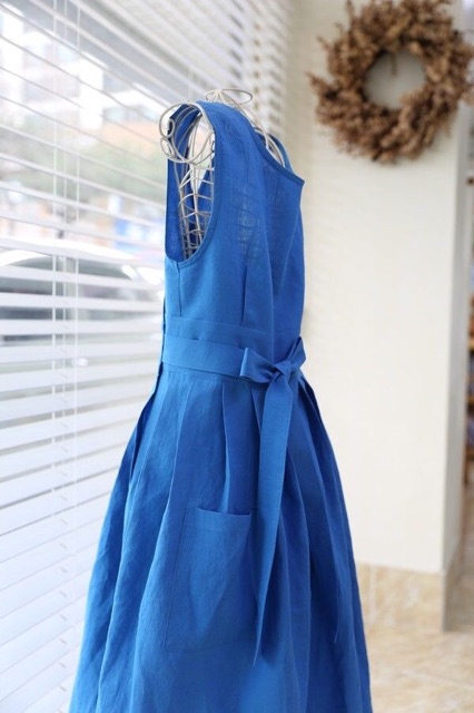 Đầm Linen Hai mặt eo nơ