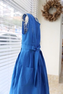 Đầm Linen Hai mặt eo nơ