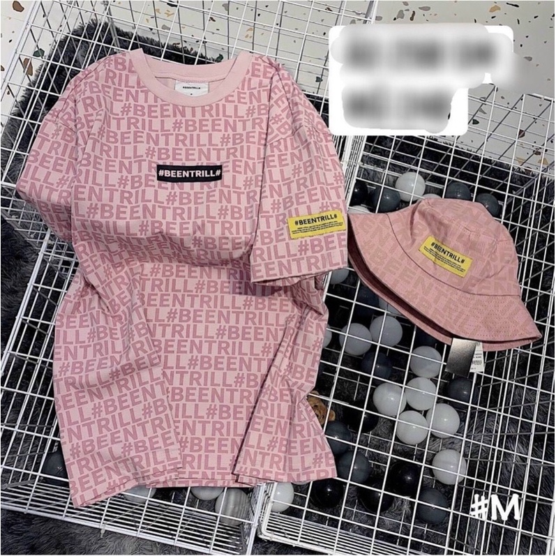 Áo phông thụng chữ logo tay vàng