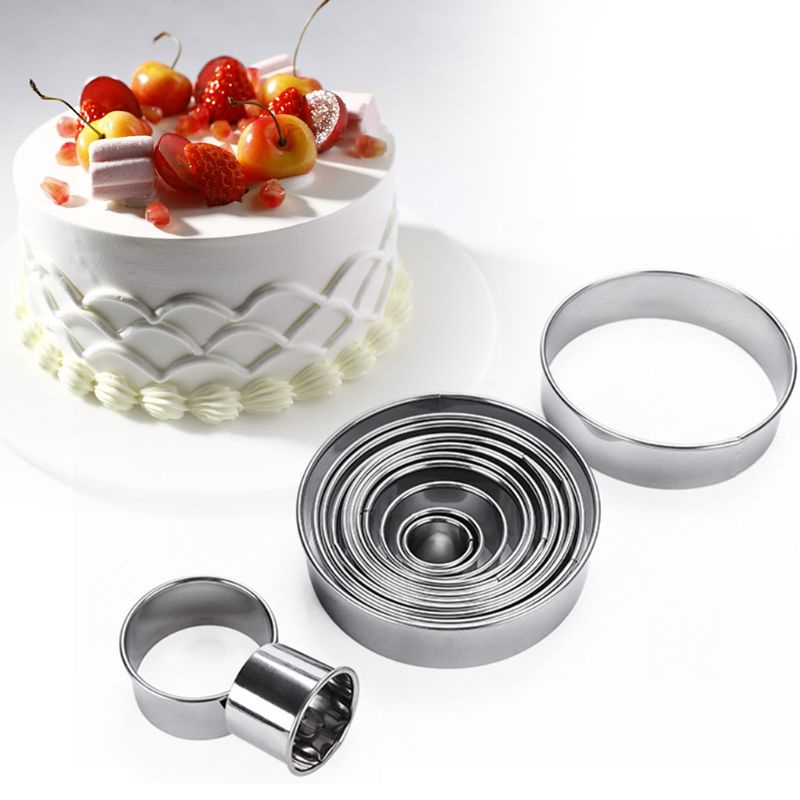 Aoto Set 14 Khuôn Cắt Bánh Quy Hình Tròn Bằng Thép Không Gỉ