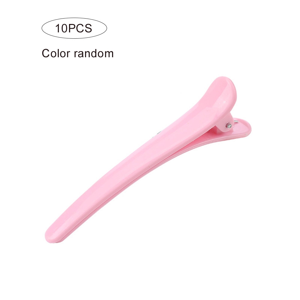 Set 10 Kẹp Tóc Mỏ Vịt Màu Trơn Chống Trượt Cho Bé Gái Bằng Nhựa