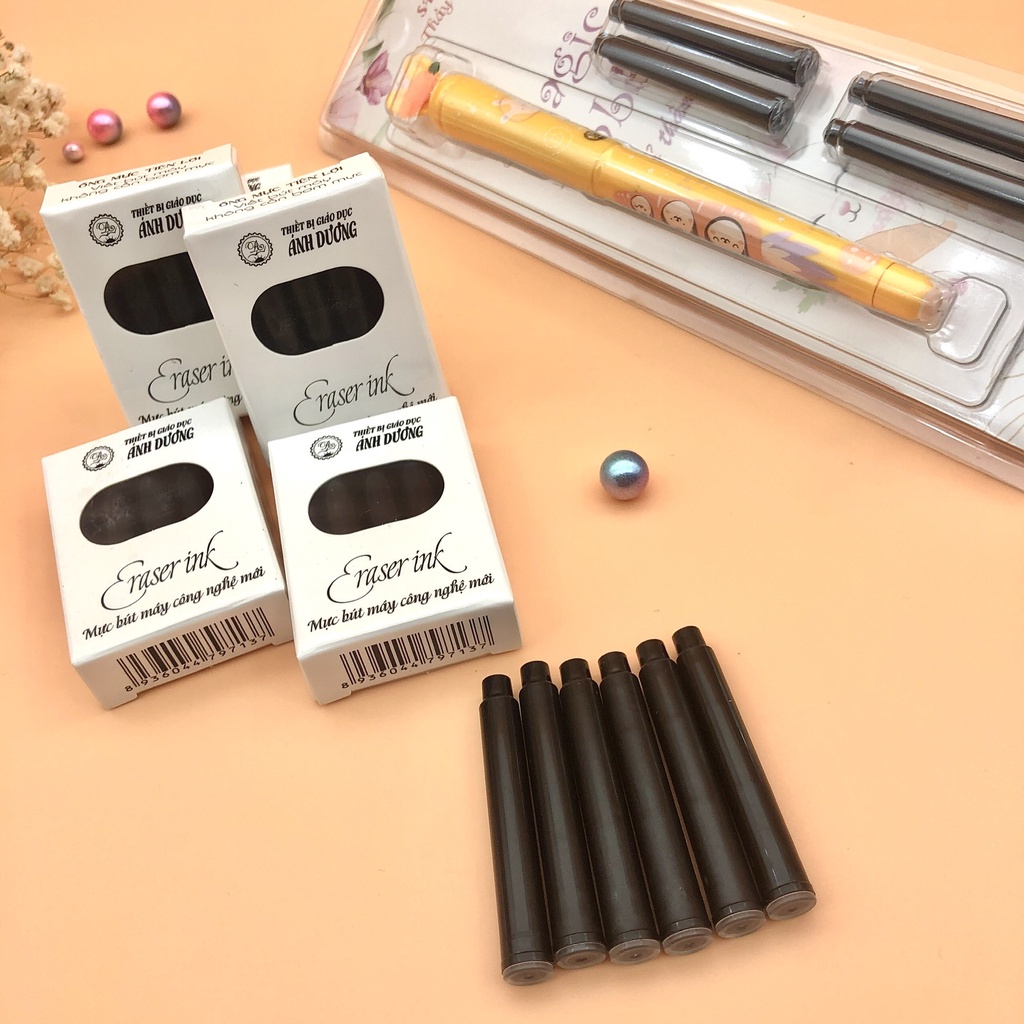 Mực ống xóa được Ánh Dương  - lắp bút Thầy Ánh và Cánh Diều - tặng kèm gôm tẩy đối với đơn từ 2 sản phẩm