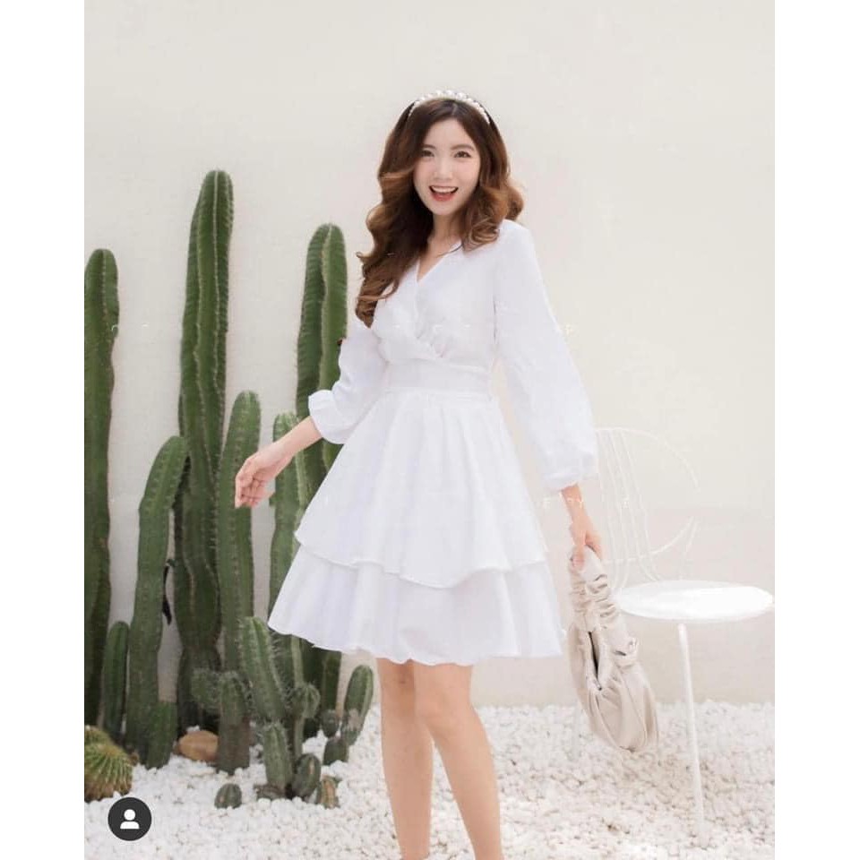 Váy [Liamstores] Váy Trắng Thiết Kế Kinial Dress Dáng Xoè Đi Tiệc Đám Cưới Kỷ Yếu - Ảnh Thật 100% | WebRaoVat - webraovat.net.vn