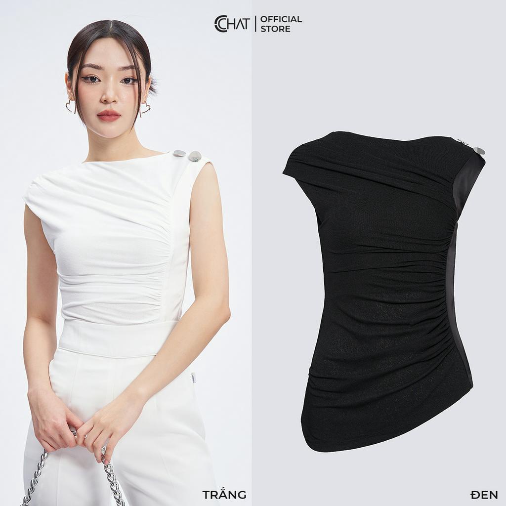 Áo Thun 𝐂𝐂𝐇𝐀𝐓 Kiểu Nhún Phối Sườn Chất Vải Cao Cấp Co Giãn 4 Chiều 53TNC8004OT