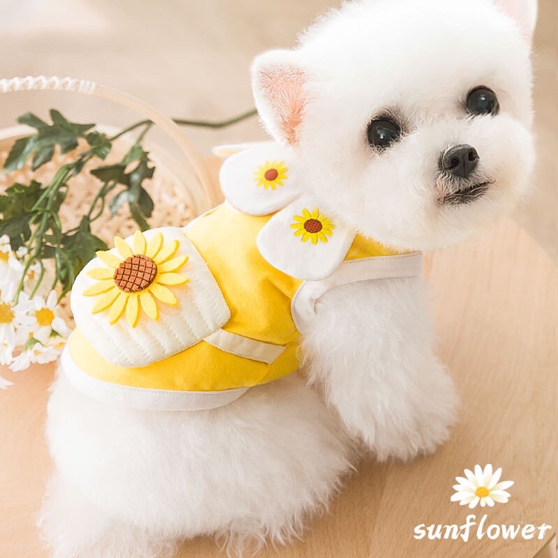 Áo cổ hoa kèm túi cho thú cưng