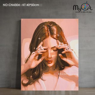 Tranh tô màu số hóa cô gái Myart CN4304