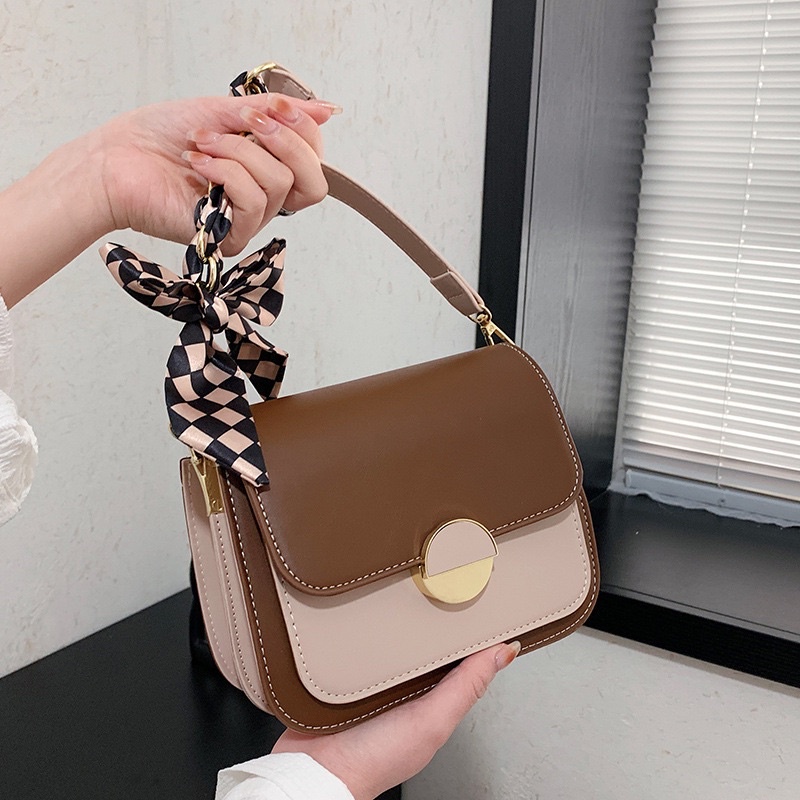 [AFF7SPP Giảm 30K đơn 150K] Túi đeo chéo nắp gập cao cấp kèm dây buộc Ảnh thật [BELI12]