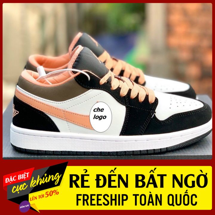 Giày thần thánh, giày thể thao đen hồng cổ thấp cao cấp