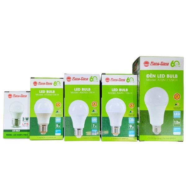 Bóng led buld RẠNG ĐÔNG 3W/5W/9W/12W MOS shop
