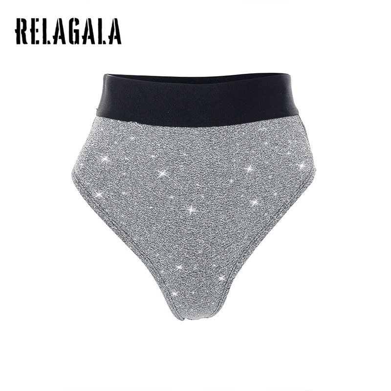 Quần lót Relagala vải lụa liền mạch cạp cao thời trang gợi cảm cho nữ