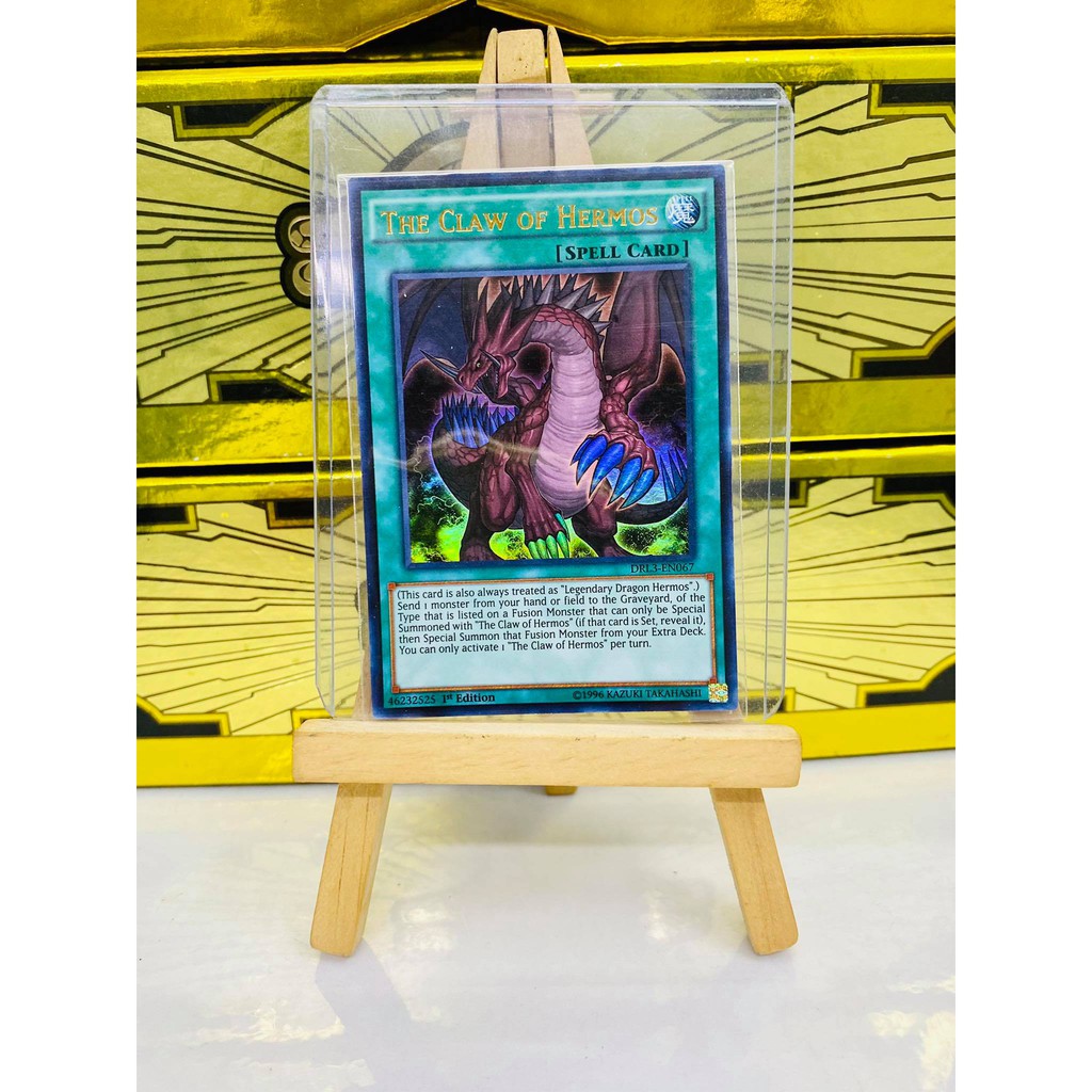 [ Dưa Hấu Yugioh ] Lá bài thẻ bài The Claw of Hermos - Ultra secret Rare - Tặng bọc bài nhựa bảo quản