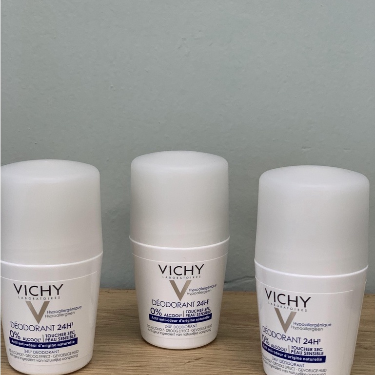 Lăn khử mùi Vichy Deodorant Anti Transpirant 50ml (lăn nách nắp trắng) 24h