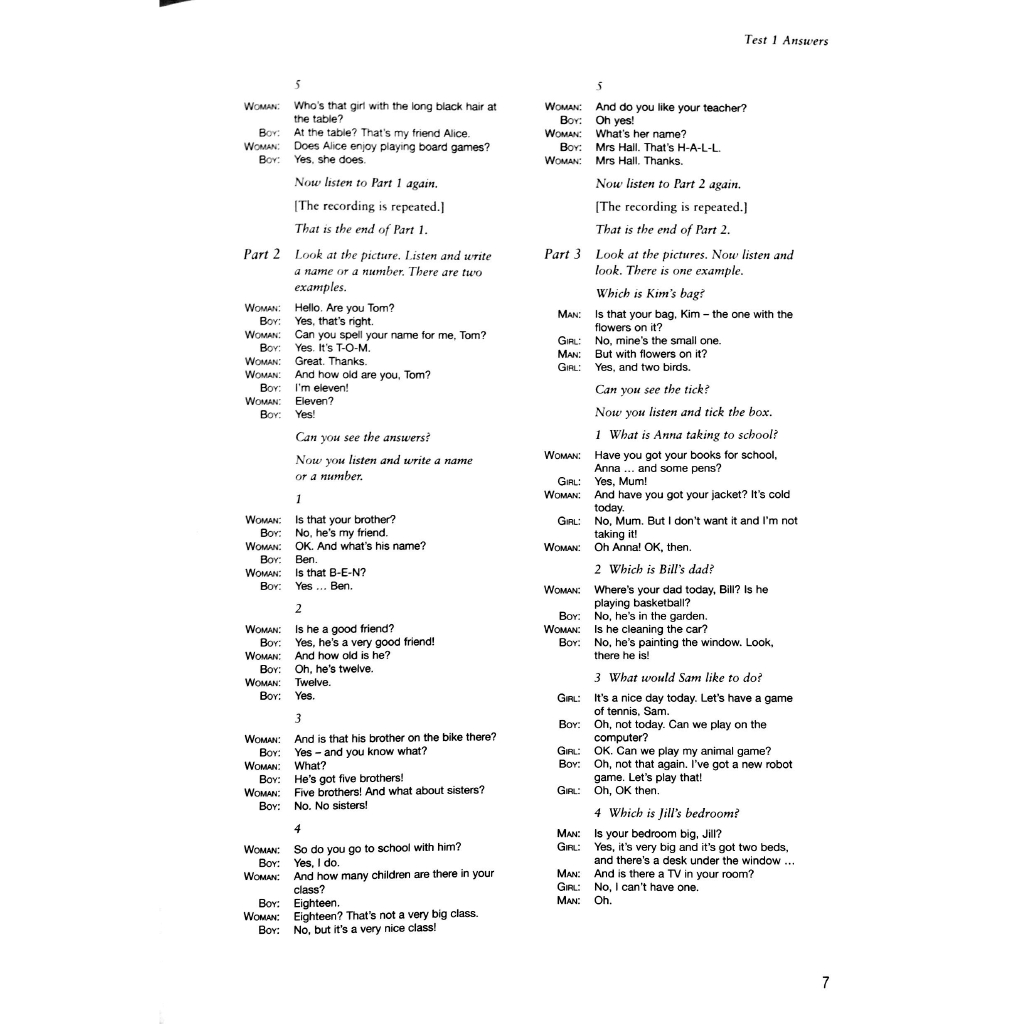 Sách - Cambridge English Starters 1 for Revised Exam from 2018  Ans Booklet