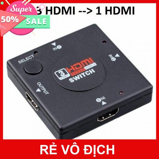 [XK][FREESHIP] BỘ HUB KẾ NỐI 3 HDMI VÀO 1 HDMI [HCM]