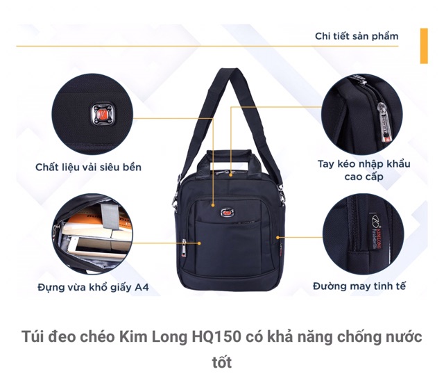 Túi đeo chéo nam Kim Long HQ150
