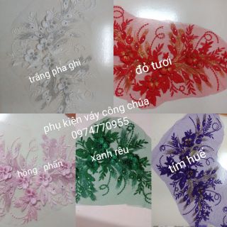 Hoa ren trang trí váy ,áo dài.