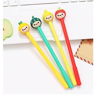 Bút bi mực đen củ quả cute