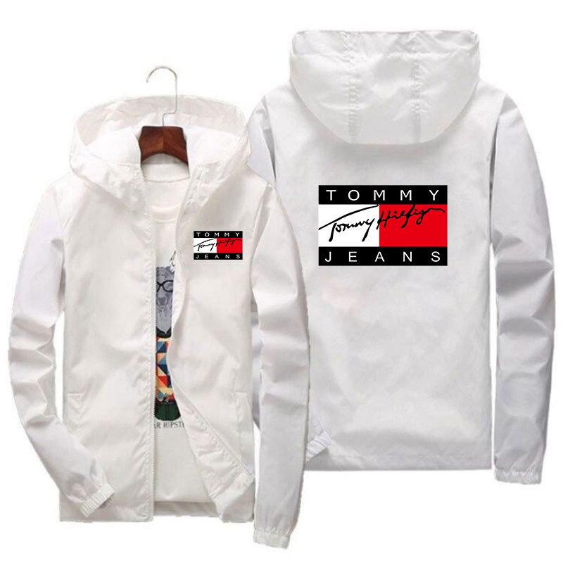Áo Khoác Tommy HILFIGER Chống Thấm Nước Có Mũ Trùm Thời Trang Dành Cho Nam