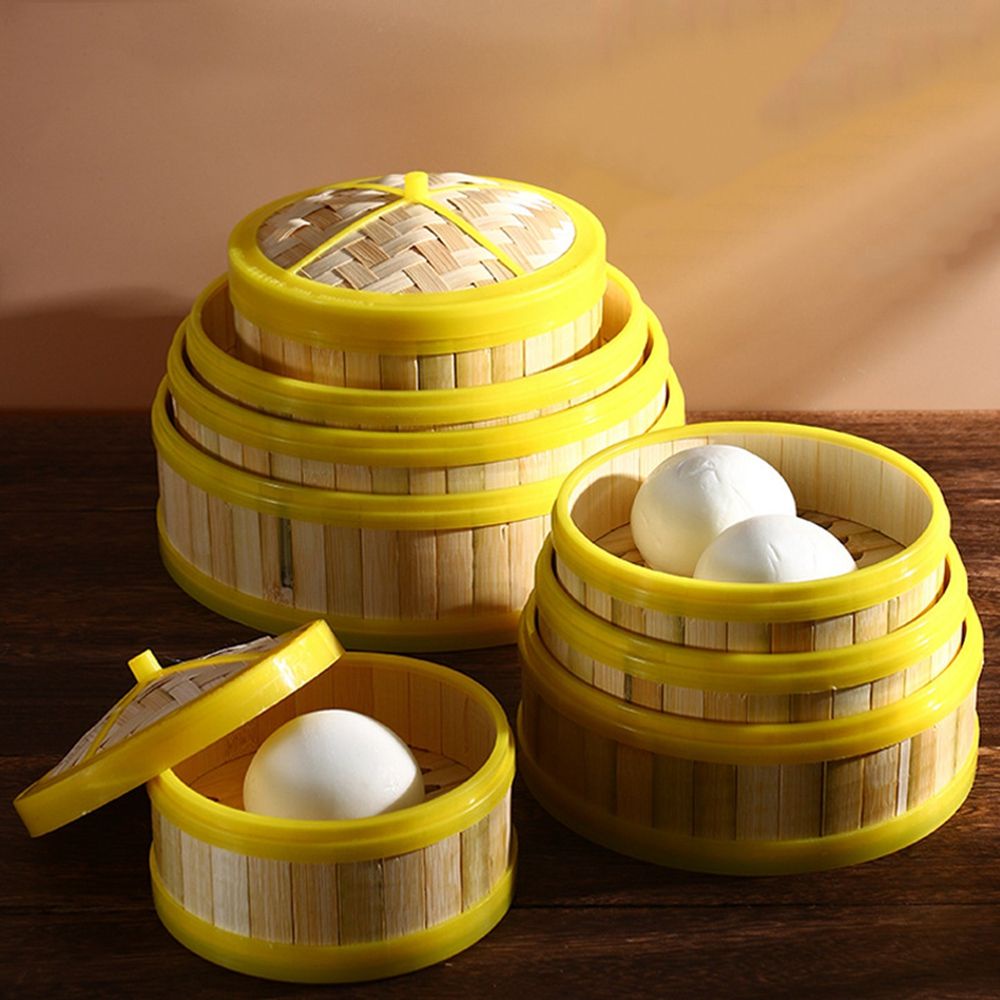 Nồi Hấp Bánh Bao Bằng Gỗ Tre Tự Nhiên An Toàn Nhiều Kích Thước Có Nắp Đậy An Toàn Cho Nhà Bếp 81