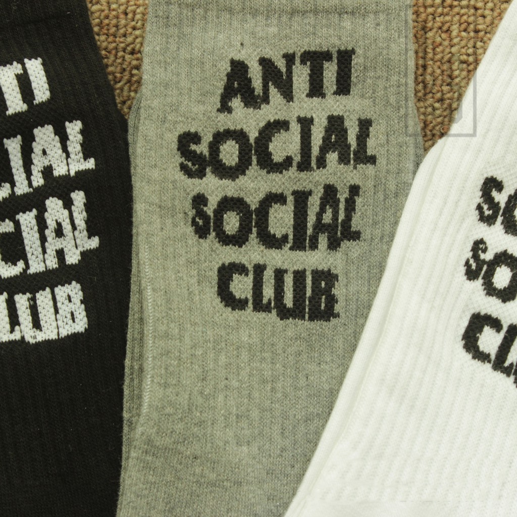 [Mã SKAMCLU8 giảm 10% cho đơn từ 100K] Tất vớ logo anti social club ngang bắp chân