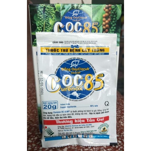 COC 85  Gói 20g Phòng Trừ Nấm Bệnh Cho Hoa Hồng, Bệnh Thán Thư, Sương Mai, Diệt Vi Khuẩn, Ít Độc Hại