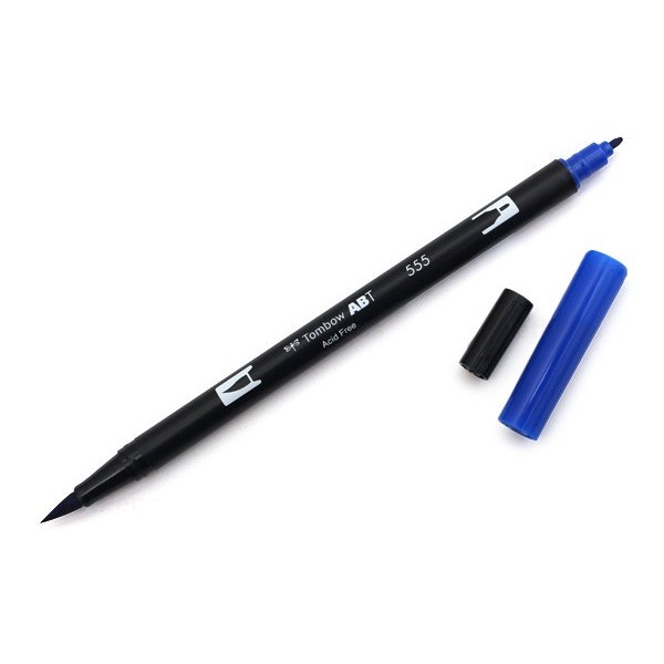 Bút lông cọ hai đầu Tombow ABT Dual Brush Pen - Brush/ Bullet - Ultramarine (555)