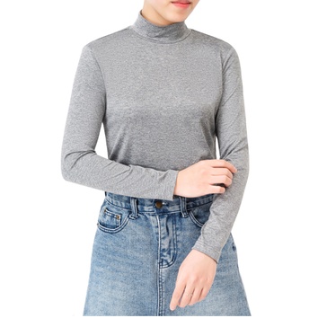Áo giữ nhiệt cao cổ nữ style Hàn Quốc dài tay
